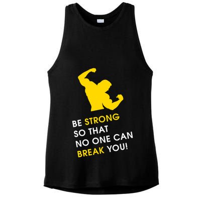 Be Strong So That No One Can Break You! Ladies PosiCharge Tri-Blend Wicking Tank