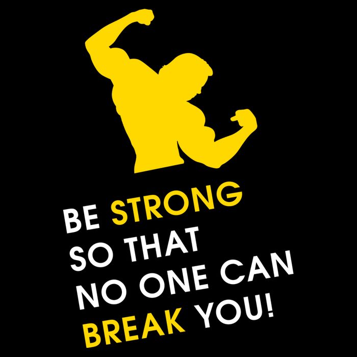 Be Strong So That No One Can Break You! Drawstring Bag