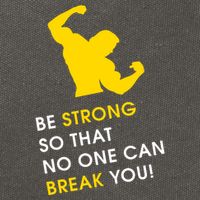 Be Strong So That No One Can Break You! Cotton Canvas Backpack