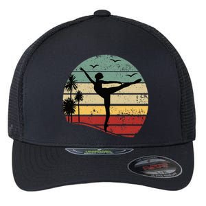 Ballet Silhouette Sunset Ballet Ballet Ballerina Flexfit Unipanel Trucker Cap