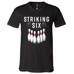 Bowling Striking Six V-Neck T-Shirt