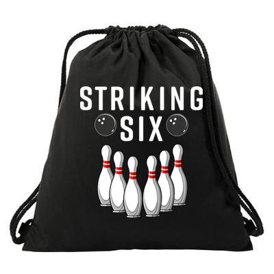 Bowling Striking Six Drawstring Bag