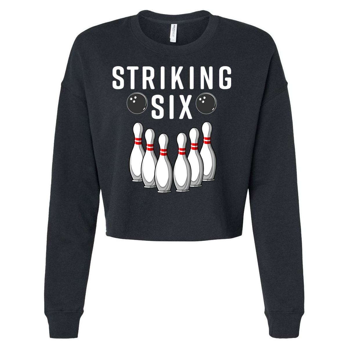 Bowling Striking Six Cropped Pullover Crew