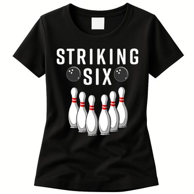 Bowling Striking Six Womens T-Shirt