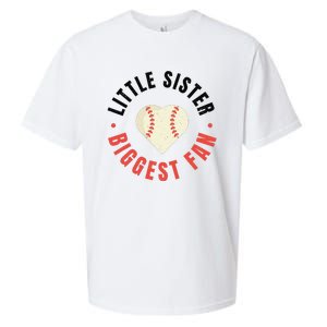 Baseball Sister 's Little Sister Biggest Fan Tee Ball Sueded Cloud Jersey T-Shirt