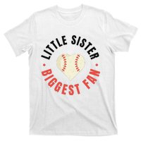 Baseball Sister 's Little Sister Biggest Fan Tee Ball T-Shirt