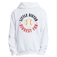 Baseball Sister 's Little Sister Biggest Fan Tee Ball Urban Pullover Hoodie