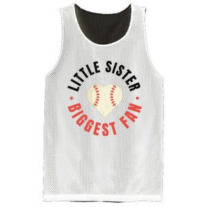 Baseball Sister 's Little Sister Biggest Fan Tee Ball Mesh Reversible Basketball Jersey Tank