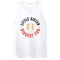 Baseball Sister 's Little Sister Biggest Fan Tee Ball PosiCharge Competitor Tank