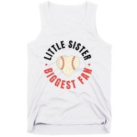 Baseball Sister 's Little Sister Biggest Fan Tee Ball Tank Top