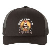 Boot Scootin Spooky Western Halloween Ghost Spooky Season Yupoong Adult 5-Panel Trucker Hat