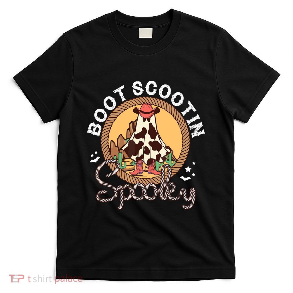 Boot Scootin Spooky Western Halloween Ghost Spooky Season T-Shirt