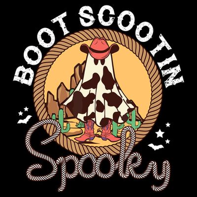 Boot Scootin Spooky Western Halloween Ghost Spooky Season T-Shirt