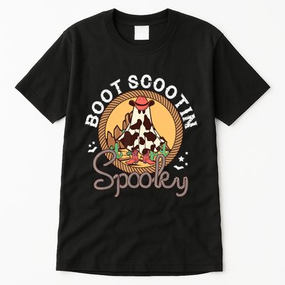 Boot Scootin Spooky Western Halloween Ghost Spooky Season Tall T-Shirt