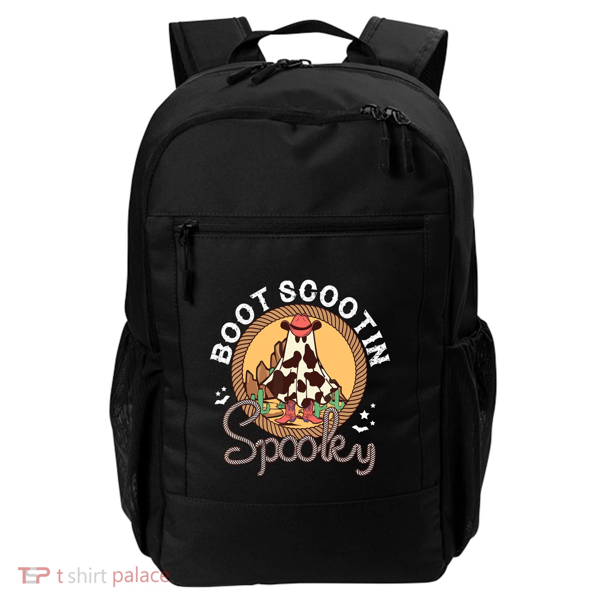 Boot Scootin Spooky Western Halloween Ghost Spooky Season Backpack