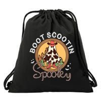 Boot Scootin Spooky Western Halloween Ghost Spooky Season Drawstring Bag