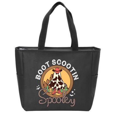 Boot Scootin Spooky Western Halloween Ghost Spooky Season Zip Tote Bag