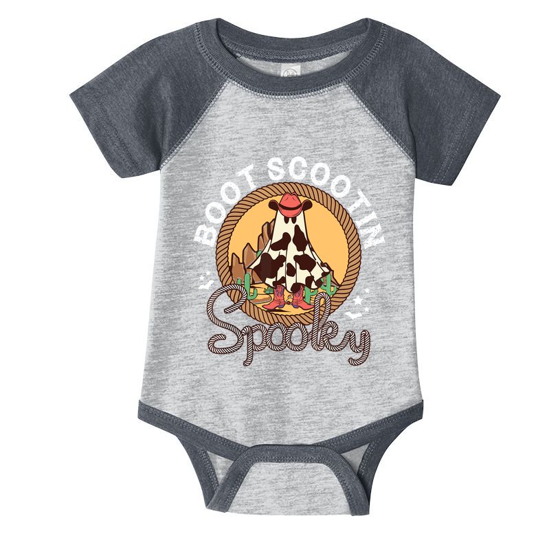 Boot Scootin Spooky Western Halloween Ghost Spooky Season Infant Baby Jersey Bodysuit