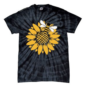 Bumblebee Sunflower Springtime Save The Bees Honeybee Tie-Dye T-Shirt