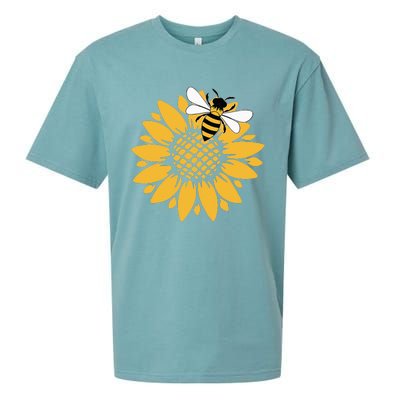 Bumblebee Sunflower Springtime Save The Bees Honeybee Sueded Cloud Jersey T-Shirt