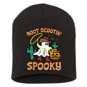 Boot Scootin Spooky Ghost Cowboy Funny Halloween Short Acrylic Beanie