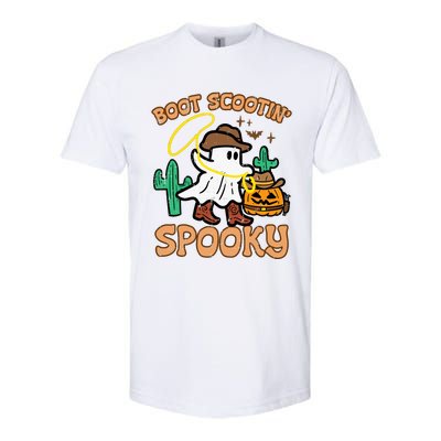 Boot Scootin Spooky Ghost Cowboy Funny Halloween Softstyle® CVC T-Shirt