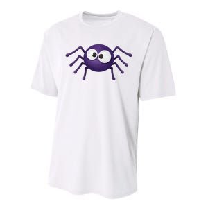 Blue Scary Spider Halloween Performance Sprint T-Shirt