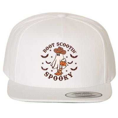 Boot Scootin Spooky Cowboy Ghost Western Halloween Cute Spooky Wool Snapback Cap