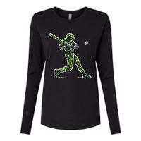 Baseball Shamrocks St Patricks Day Baseball Gift Womens Cotton Relaxed Long Sleeve T-Shirt