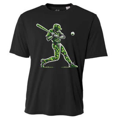 Baseball Shamrocks St Patricks Day Baseball Gift Cooling Performance Crew T-Shirt