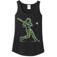 Baseball Shamrocks St Patricks Day Baseball Gift Ladies Essential Tank