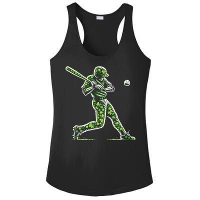 Baseball Shamrocks St Patricks Day Baseball Gift Ladies PosiCharge Competitor Racerback Tank