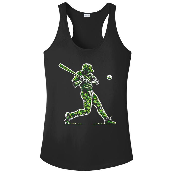 Baseball Shamrocks St Patricks Day Baseball Gift Ladies PosiCharge Competitor Racerback Tank