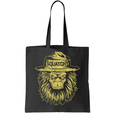 Bigfoot Squatchy Sasquatch Hat Smokey Retro Vintage Bear Tote Bag