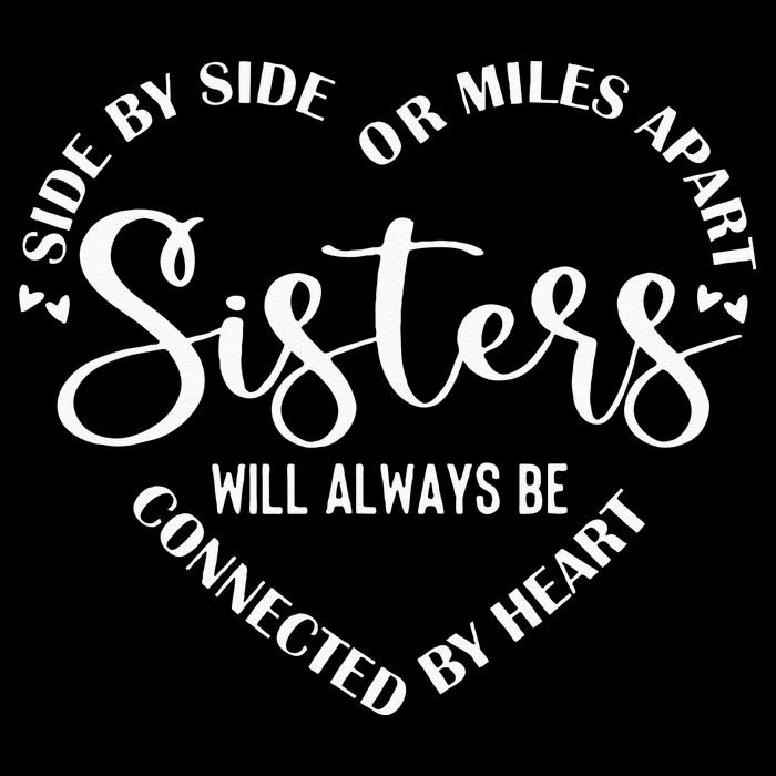 Best Sister Saying Side by Side or miles Apart Cooling Performance Crew T-Shirt
