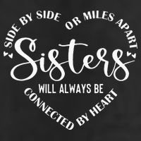 Best Sister Saying Side by Side or miles Apart Adult Drive Performance Visor