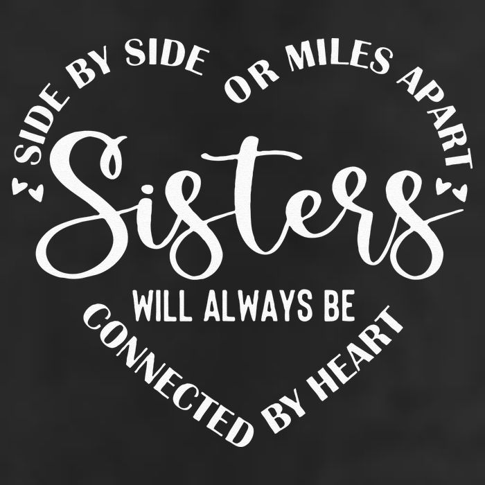 Best Sister Saying Side by Side or miles Apart Adult Drive Performance Visor