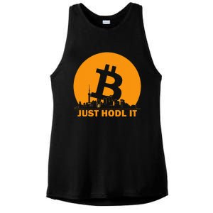 Bitcoin Shanghai Skyline Shanghai Bitcoin Maximalist Ladies PosiCharge Tri-Blend Wicking Tank