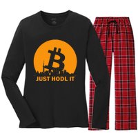 Bitcoin Shanghai Skyline Shanghai Bitcoin Maximalist Women's Long Sleeve Flannel Pajama Set 