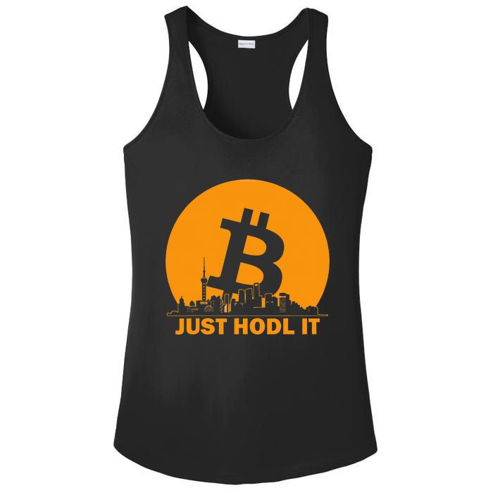 Bitcoin Shanghai Skyline Shanghai Bitcoin Maximalist Ladies PosiCharge Competitor Racerback Tank