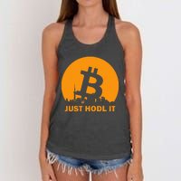 Bitcoin Shanghai Skyline Shanghai Bitcoin Maximalist Women's Knotted Racerback Tank