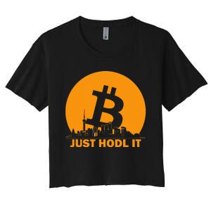 Bitcoin Shanghai Skyline Shanghai Bitcoin Maximalist Women's Crop Top Tee