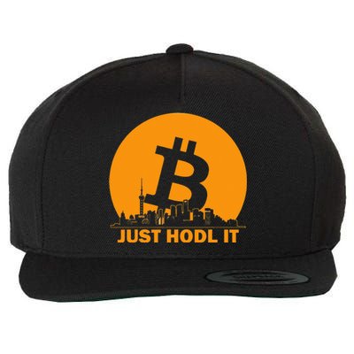 Bitcoin Shanghai Skyline Shanghai Bitcoin Maximalist Wool Snapback Cap