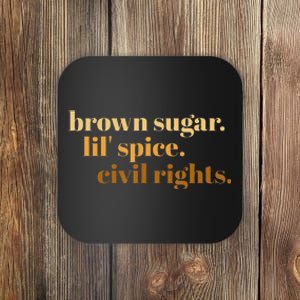 Brown Sugar Spice and Civil Rights Cute Black History Month Coaster