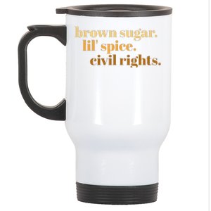 Brown Sugar Spice and Civil Rights Cute Black History Month Stainless Steel Travel Mug