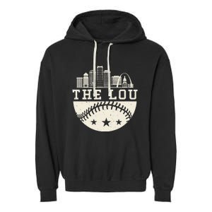 Baseball Season St. Louis The Lou Fan Hometown Garment-Dyed Fleece Hoodie