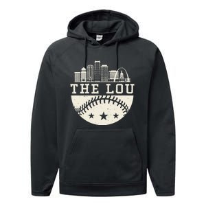 Baseball Season St. Louis The Lou Fan Hometown Performance Fleece Hoodie