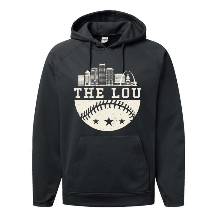 Baseball Season St. Louis The Lou Fan Hometown Performance Fleece Hoodie