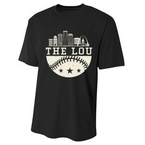 Baseball Season St. Louis The Lou Fan Hometown Performance Sprint T-Shirt