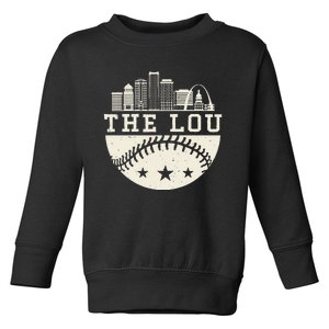 Baseball Season St. Louis The Lou Fan Hometown Toddler Sweatshirt